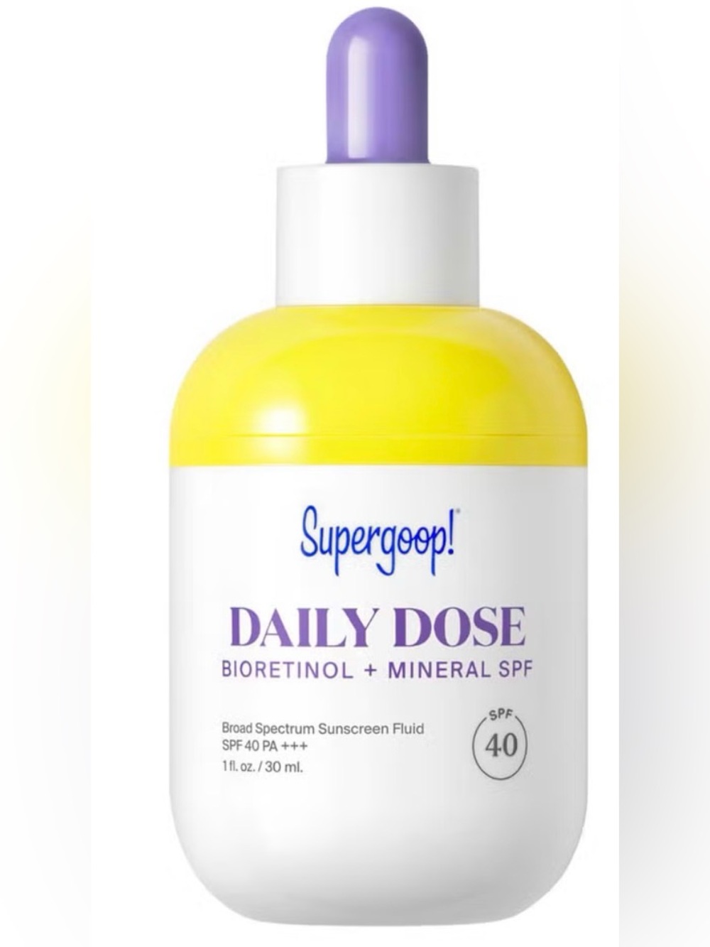 NWOT Supergoop! Daily Dose Bioretinol + Mineral SPF 40 Sunscreen
